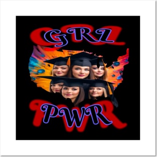 GRL PWR TEE SHIRT DESIGN GRADUATES Posters and Art